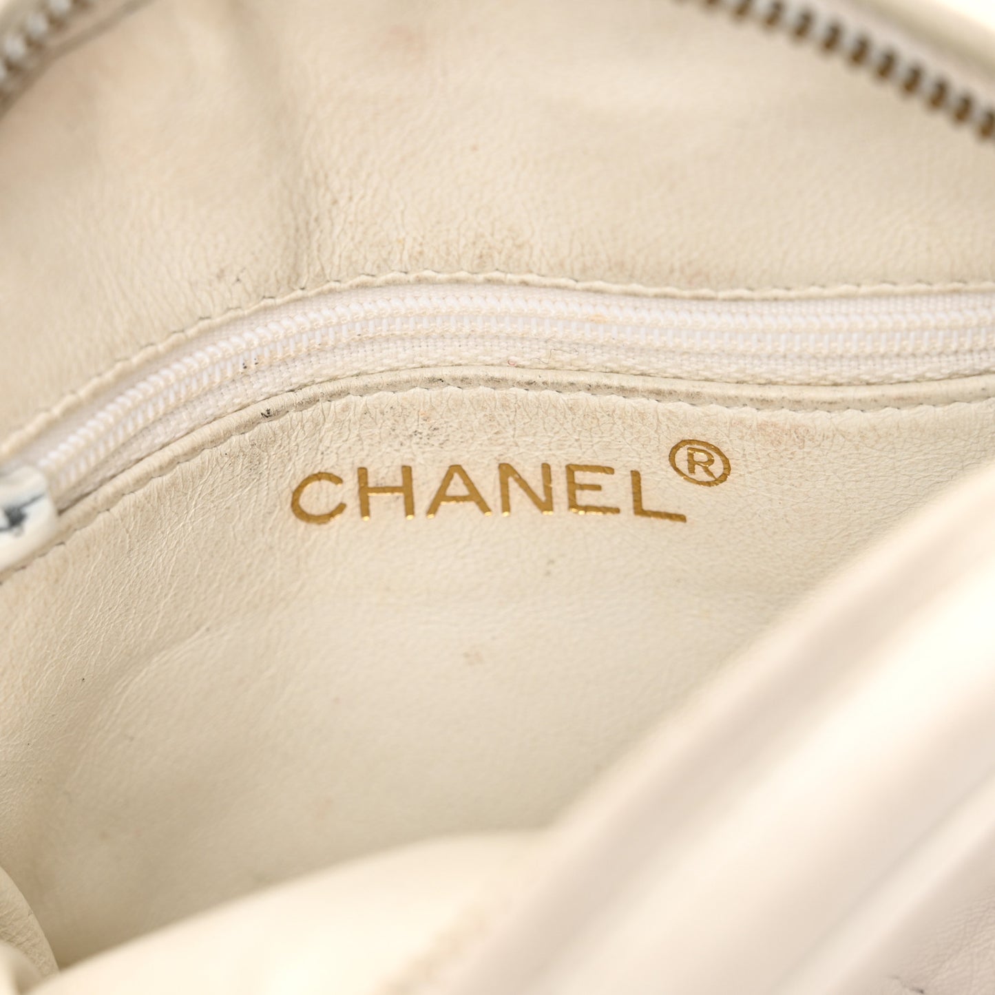 Lambskin Quilted Round Tassel Crossbody Bag White