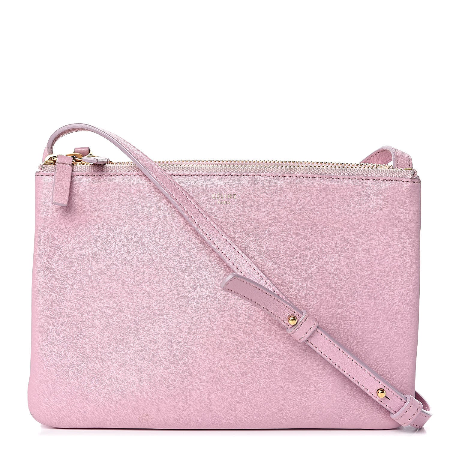 Celine Lambskin Small Trio Crossbody Bag Antique Rose 1 of 19