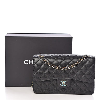 Chanel Caviar Quilted Jumbo Double Flap Black 11 of 11
