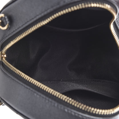 Chanel Iridescent Lambskin Quilted Pearl Round Clutch With Chain Black 5 of 11