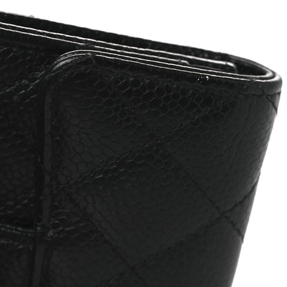Chanel Caviar Quilted Flap Card Holder Wallet Black 9 of 11