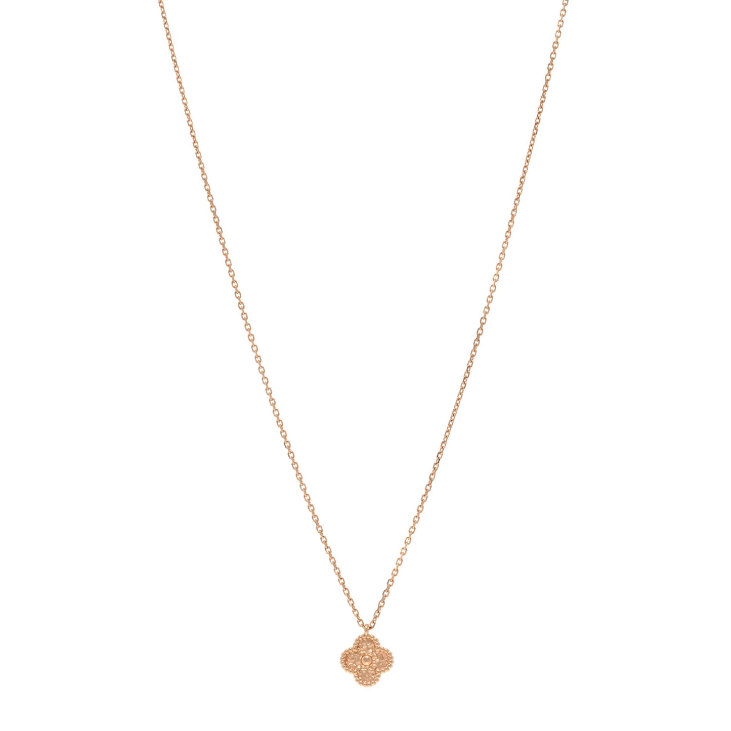 18K Rose Gold Sweet Alhambra Pendant Necklace