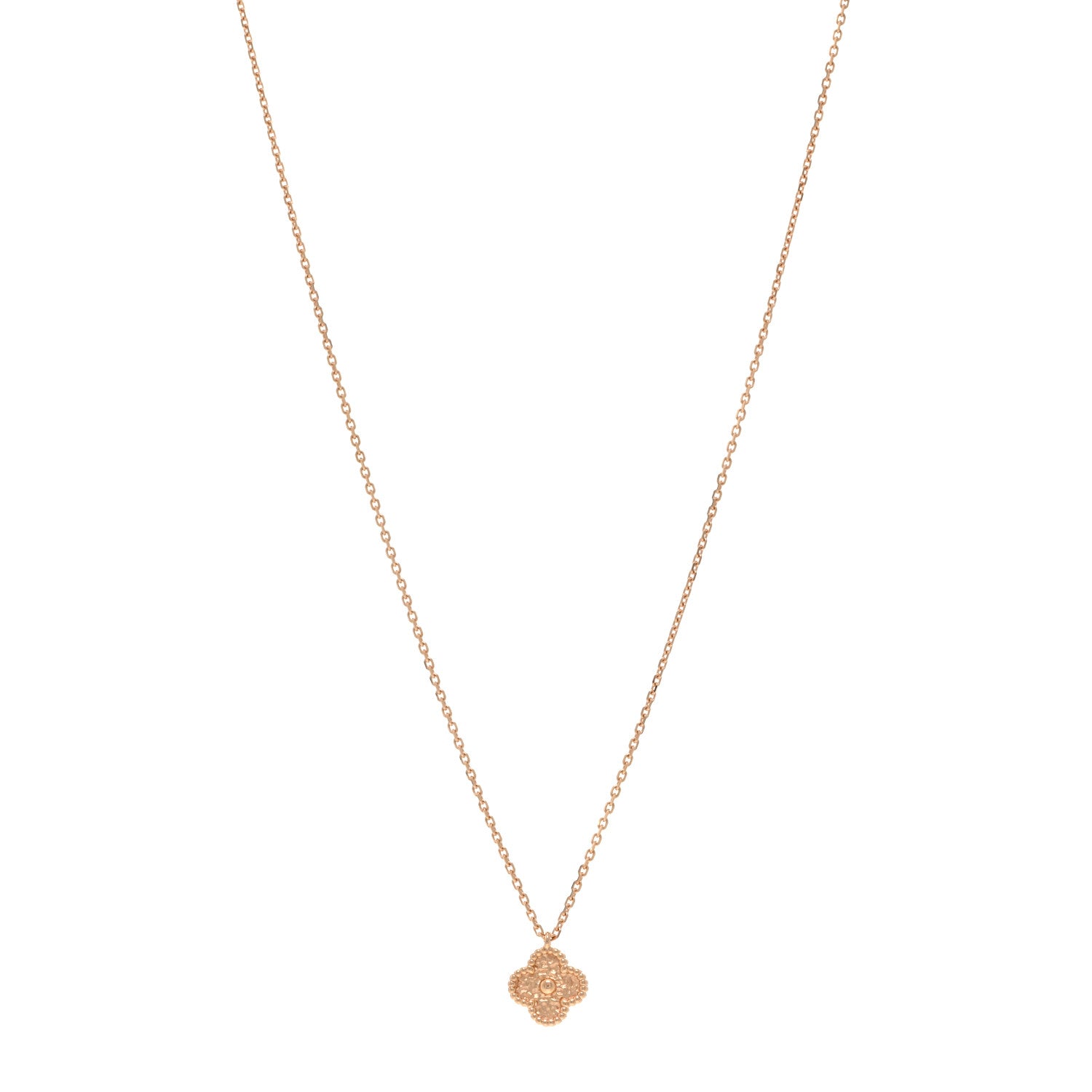 Van Cleef & Arpels 18K Rose Gold Sweet Alhambra Pendant Necklace 1 of 6