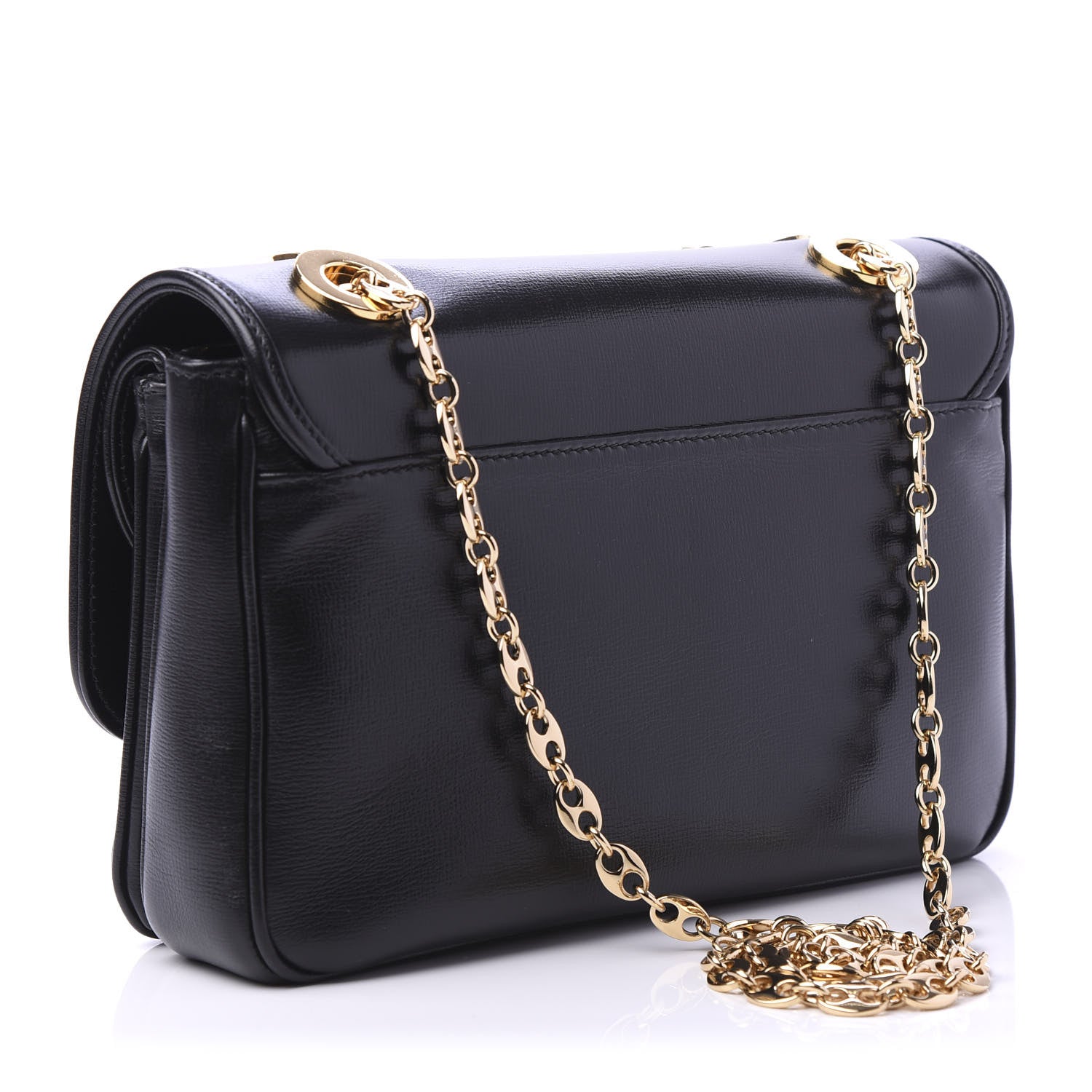 Gucci Azalea Calfskin Small Marina Chain Shoulder Bag Black 3 of 10
