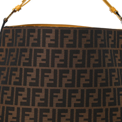 Fendi Zucca Vitello Large Hobo Tobacco Ocra Moro Black 9 of 9