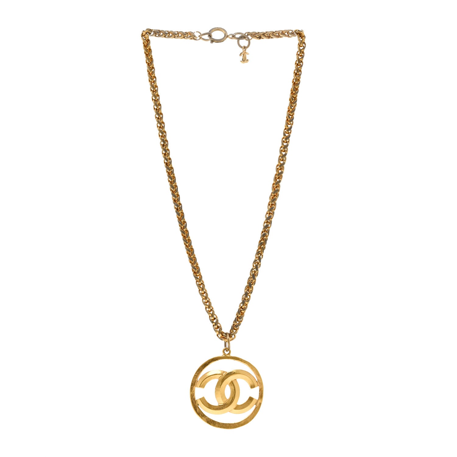 Chanel Metal CC Medallion Chain Necklace Gold 3 of 5