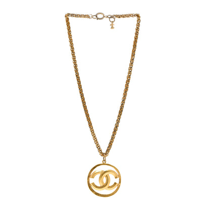 Chanel Metal CC Medallion Chain Necklace Gold 3 of 5