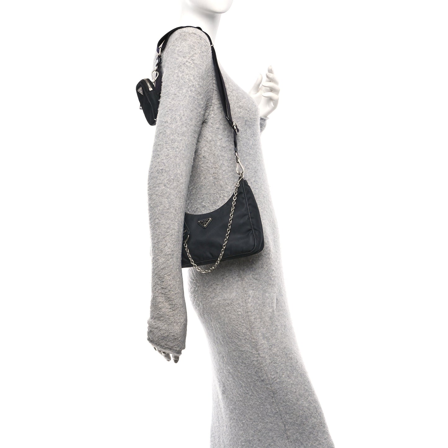 Re-Nylon Saffiano Re-Edition 2005 Shoulder Bag Black