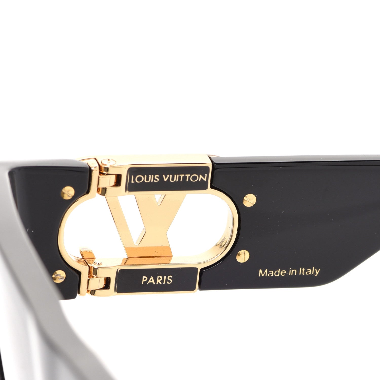 Louis Vuitton Acetate LV Link Square Sunglasses Z1478E Black 6 of 7