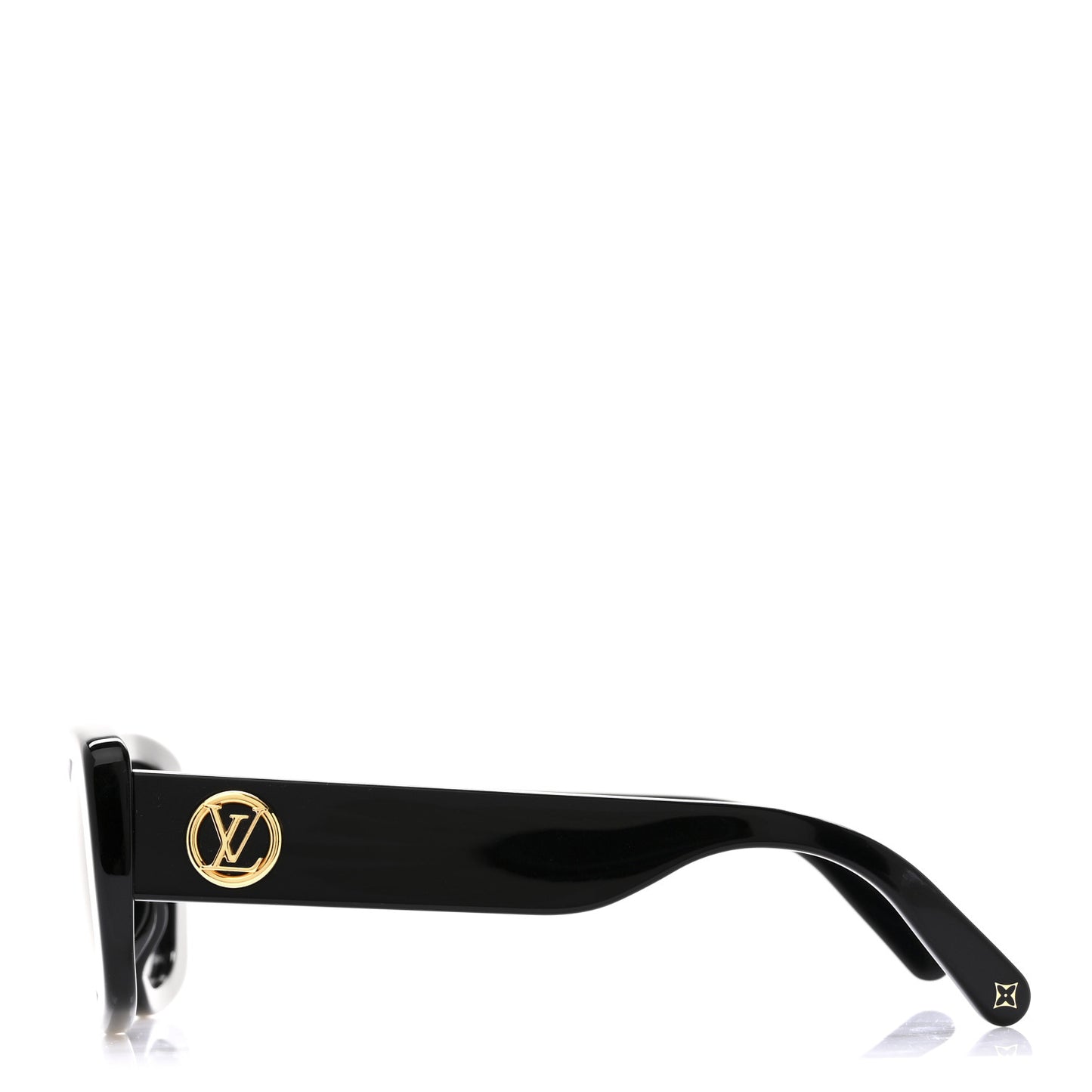 Acetate LV Circle Large Cat Eye Sunglasses Z2642U Black