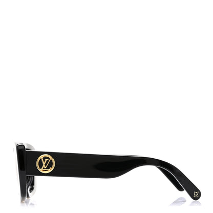 Louis Vuitton Acetate LV Circle Large Cat Eye Sunglasses Z2642U Black 2 of 7
