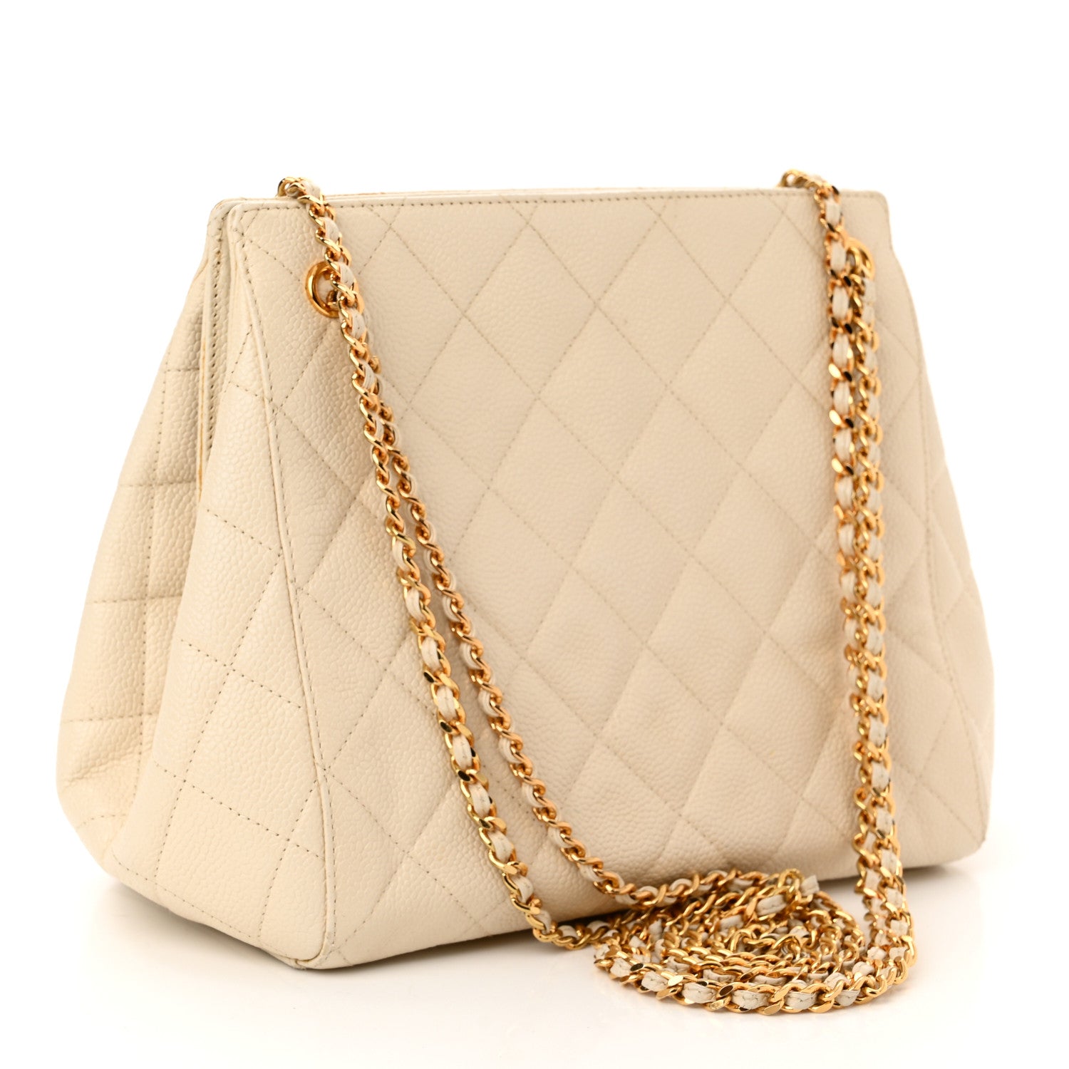Chanel Caviar Quilted Small Chain Shoulder Bag White 3 of 13