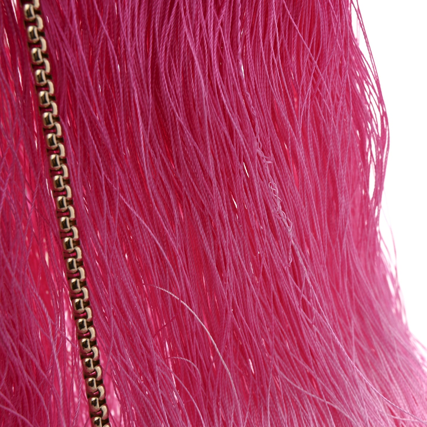 Satin Fringe Bon Bon Bag Fuchsia