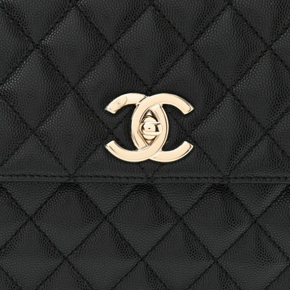 Chanel Caviar Quilted Medium Coco Handle Flap Black 15 of 19