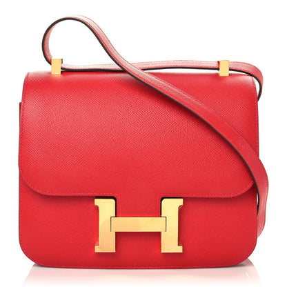 Hermes Epsom Constance 24 Rouge Casaque 1 of 12