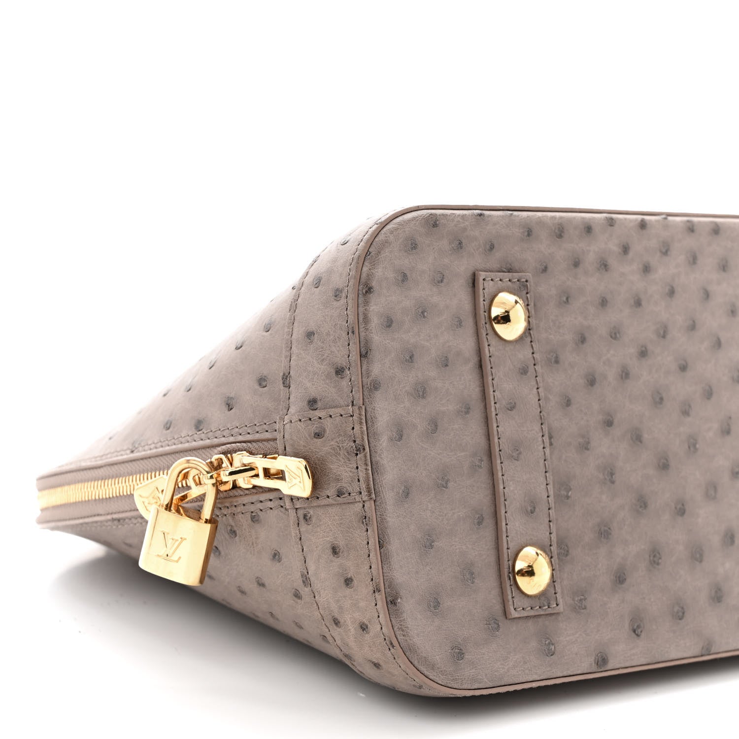 Louis Vuitton Ostrich Alma PM Gris 7 of 8