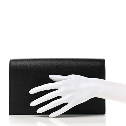 Saint Laurent Grain De Poudre Classic Monogram Kate Clutch Black 3 of 9