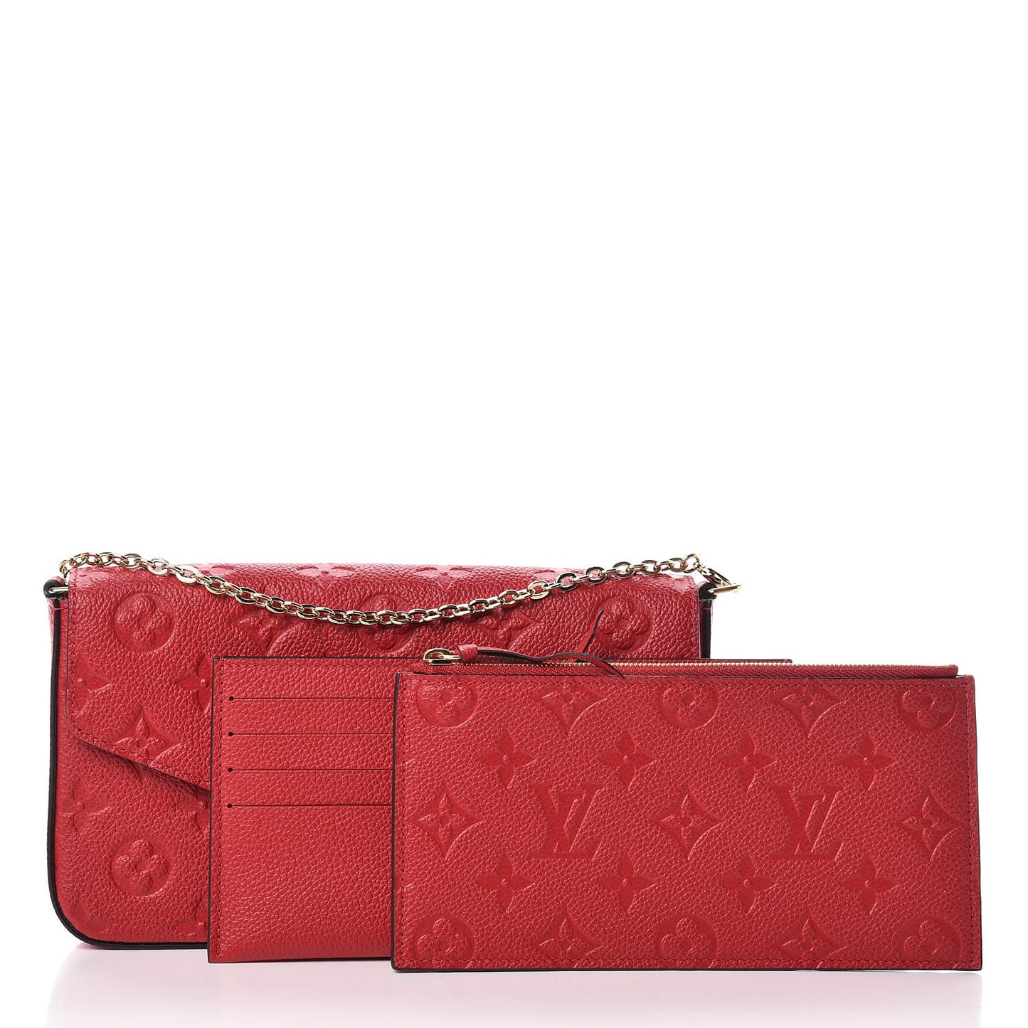 Empreinte Pochette Felicie Chain Wallet Cherry