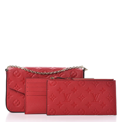 Louis Vuitton Empreinte Pochette Felicie Chain Wallet Cherry 3 of 10