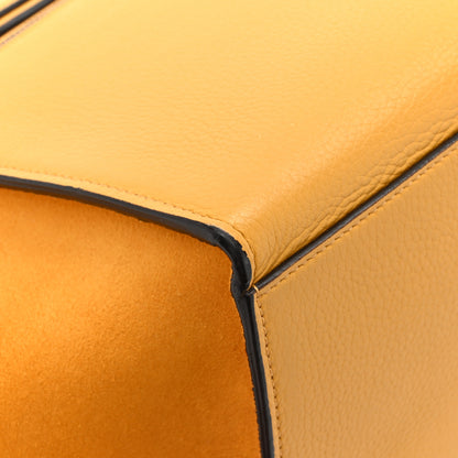 Celine Drummed Calfskin Suede Small Trapeze Ocre 17 of 18