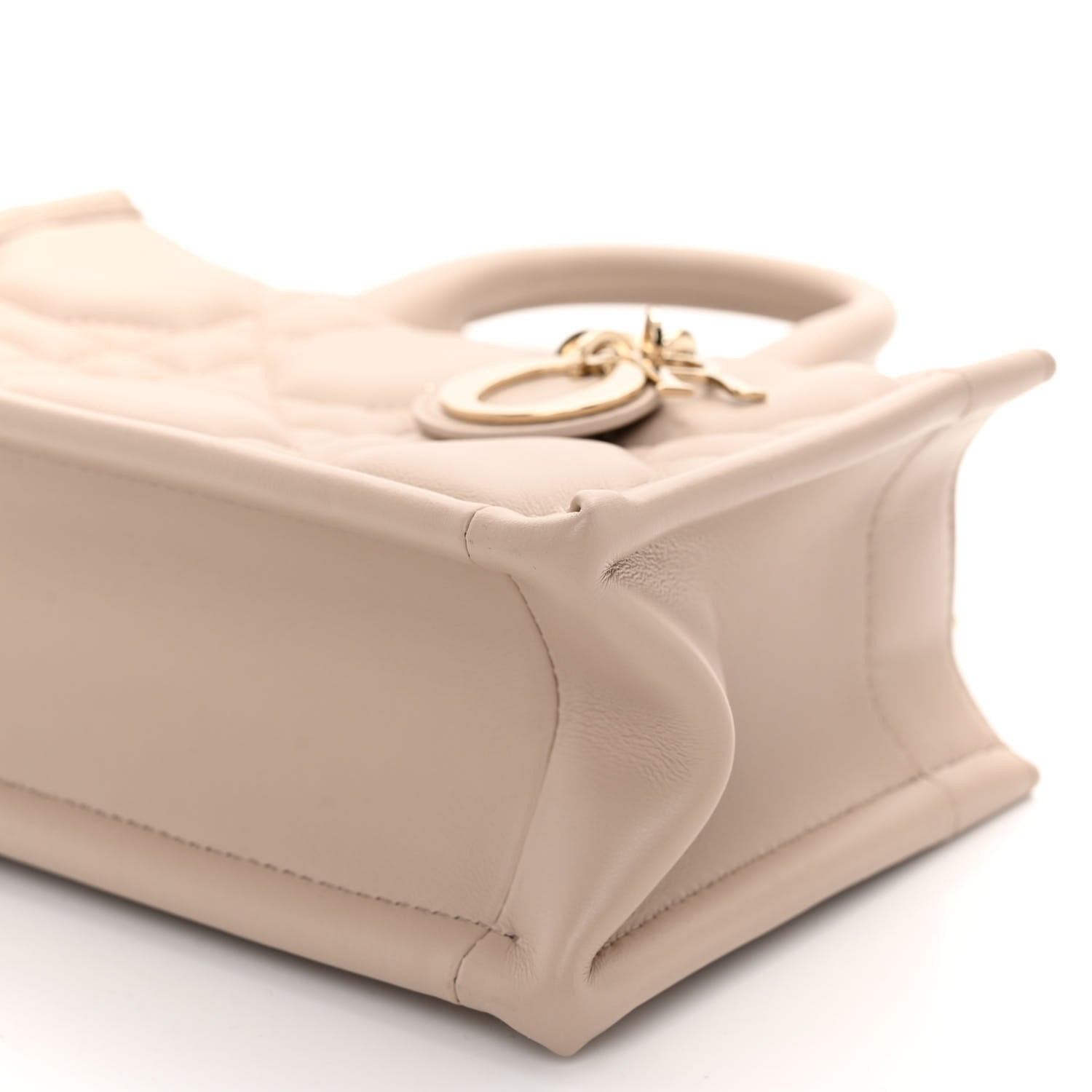 Christian Dior CHRISTIAN DIOR Calfskin Macrocannage Mini Book Tote Trench Beige 10 of 10