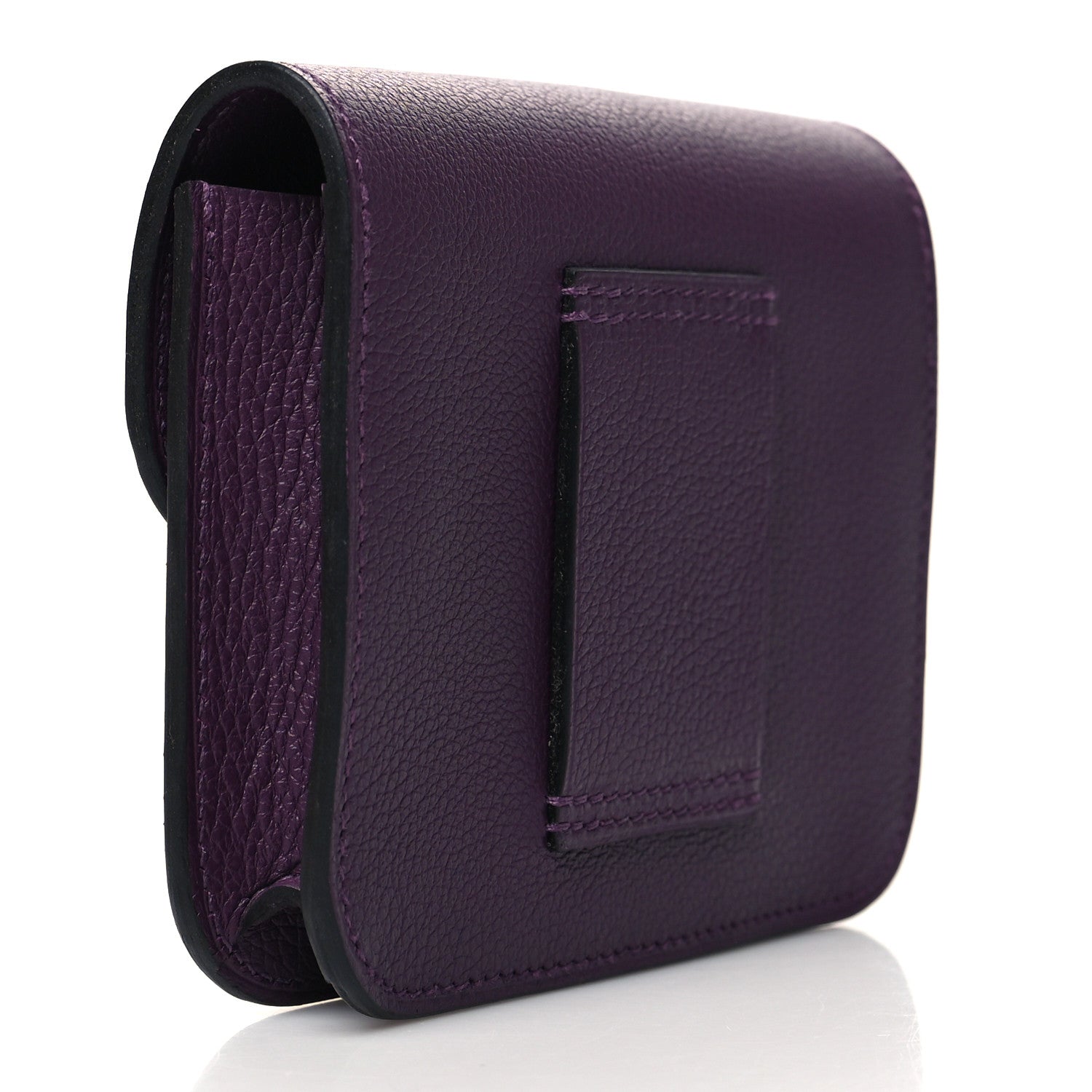 Hermes Evercolor Bi-Color Constance Slim Wallet Cassis Bleu Royale 4 of 10