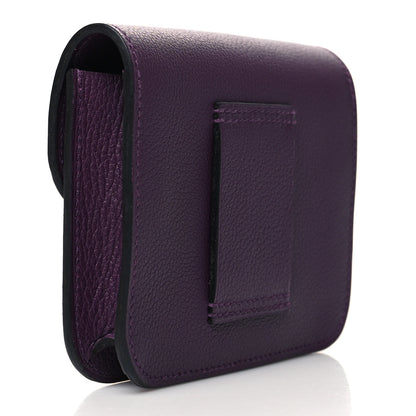 Hermes Evercolor Bi-Color Constance Slim Wallet Cassis Bleu Royale 4 of 10