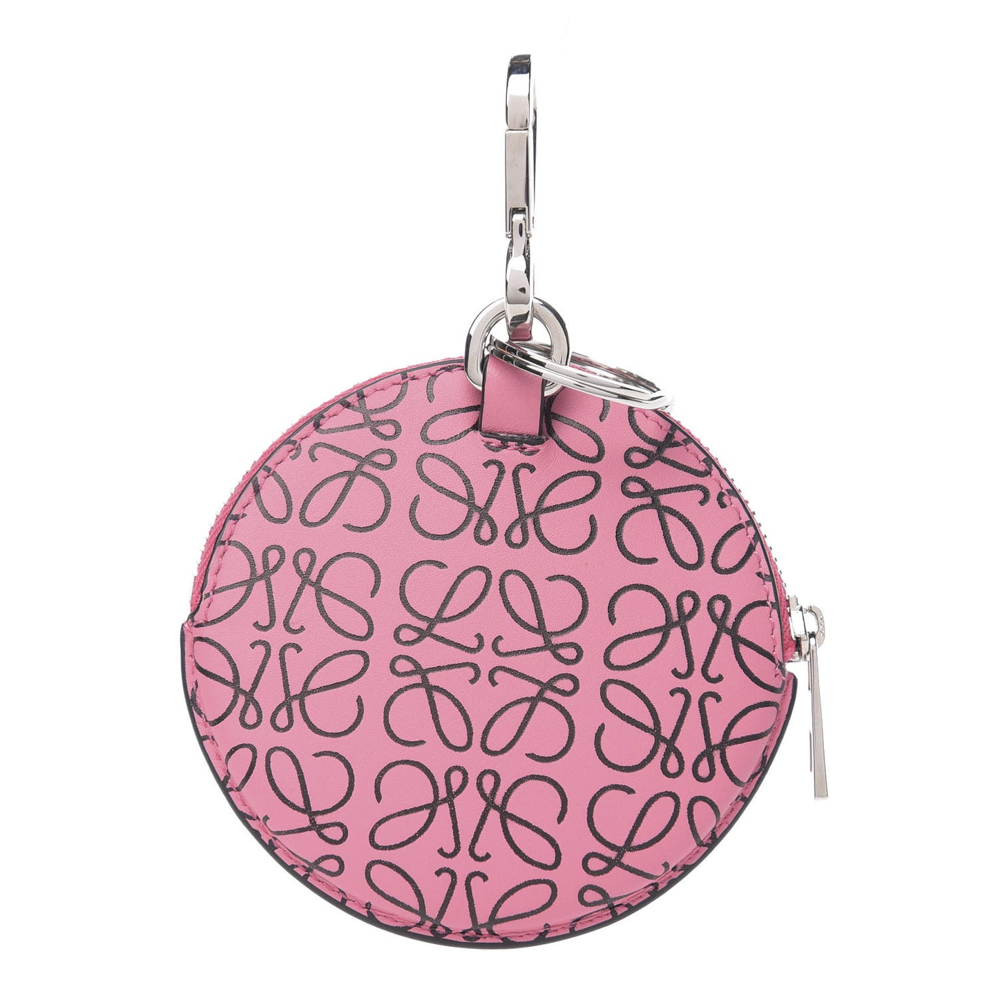 Calfskin Repeat Coin Purse Pink Tulip Black