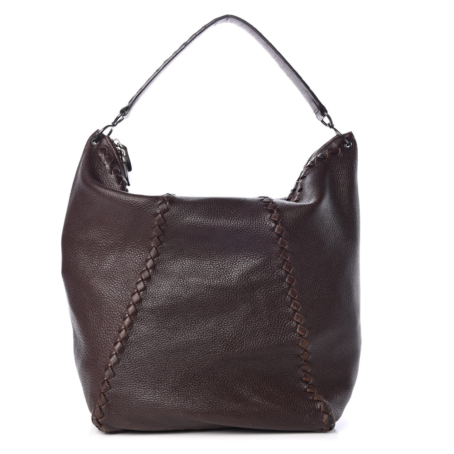 Bottega Veneta Washed Cervo Deerskin Loop Hobo Bag Ebano 1 of 13