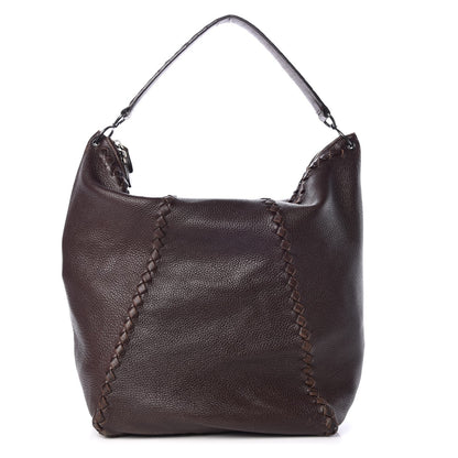 Bottega Veneta Washed Cervo Deerskin Loop Hobo Bag Ebano 1 of 13