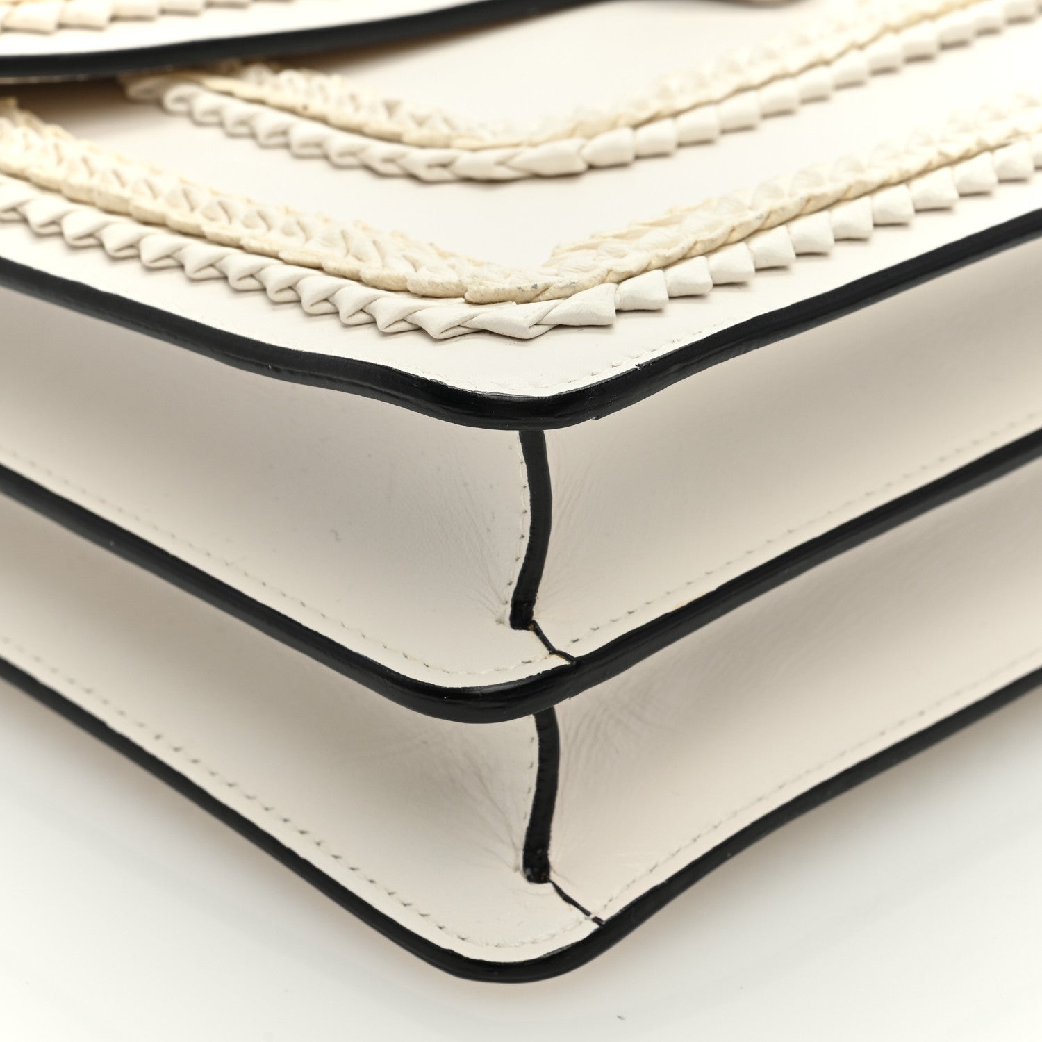 Bulgari Calfskin Plisse Serpenti Forever Shoulder Bag White 9 of 12