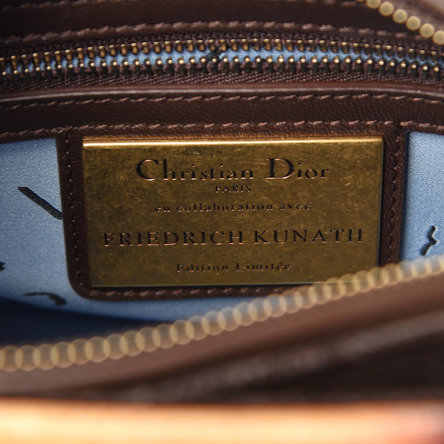 x Friedrich Kunath Velvet Medium Lady Dior Multicolor