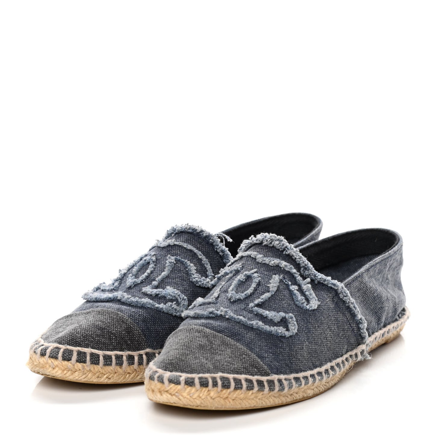Linen CC Espadrilles 35 Blue Black