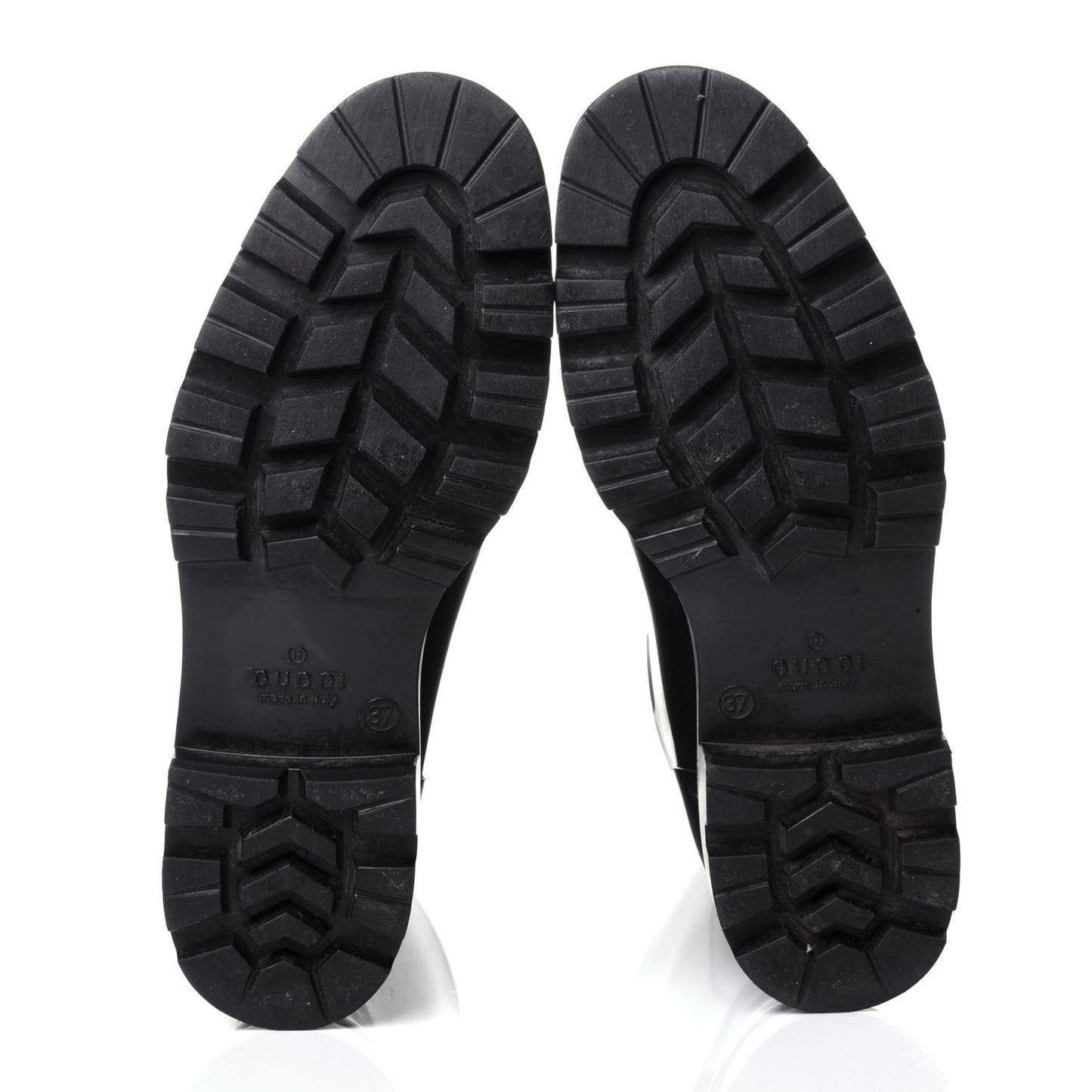 Rubber Monogram Rain Boots 37 Black