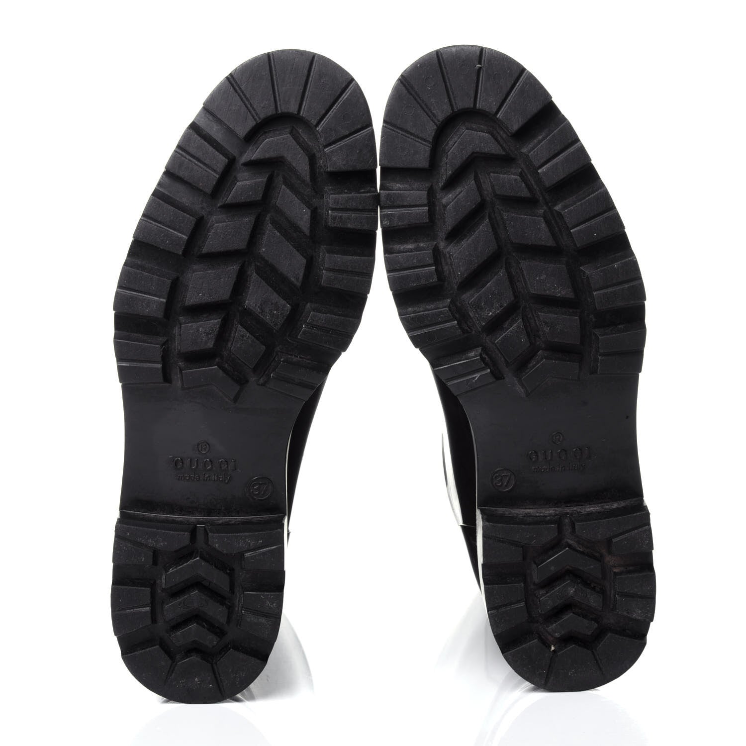 Gucci Rubber Monogram Rain Boots 37 Black 7 of 8