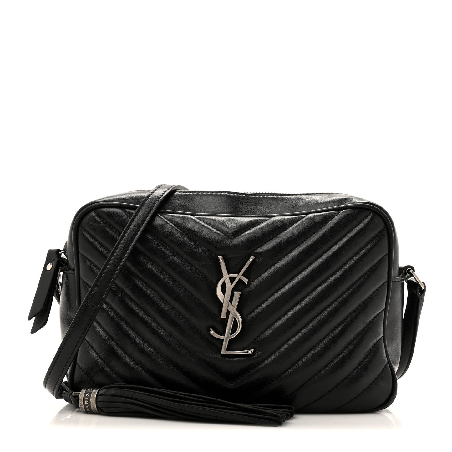 Calfskin Matelasse Monogram Lou Camera Bag Black