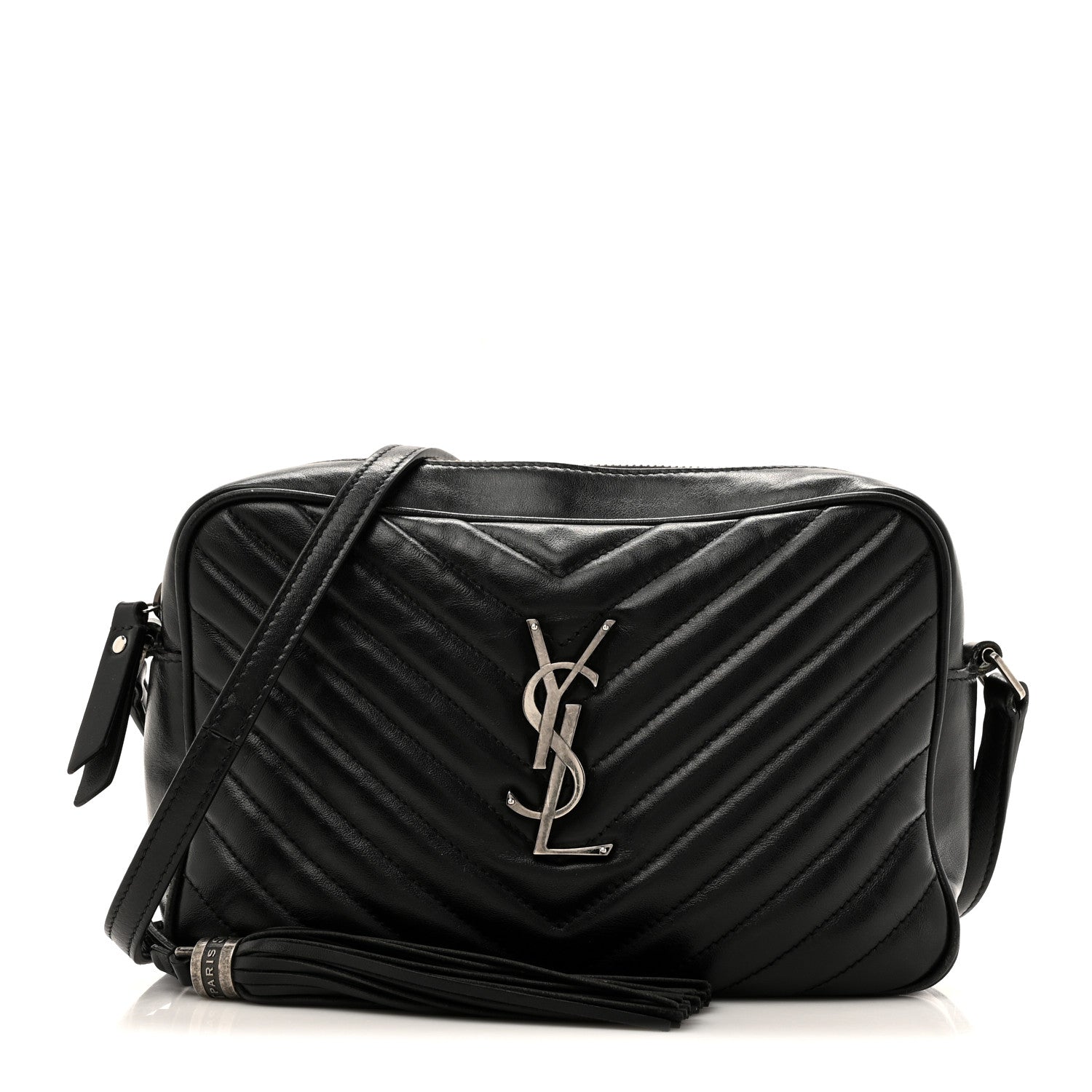 Saint Laurent Calfskin Matelasse Monogram Lou Camera Bag Black 1 of 17