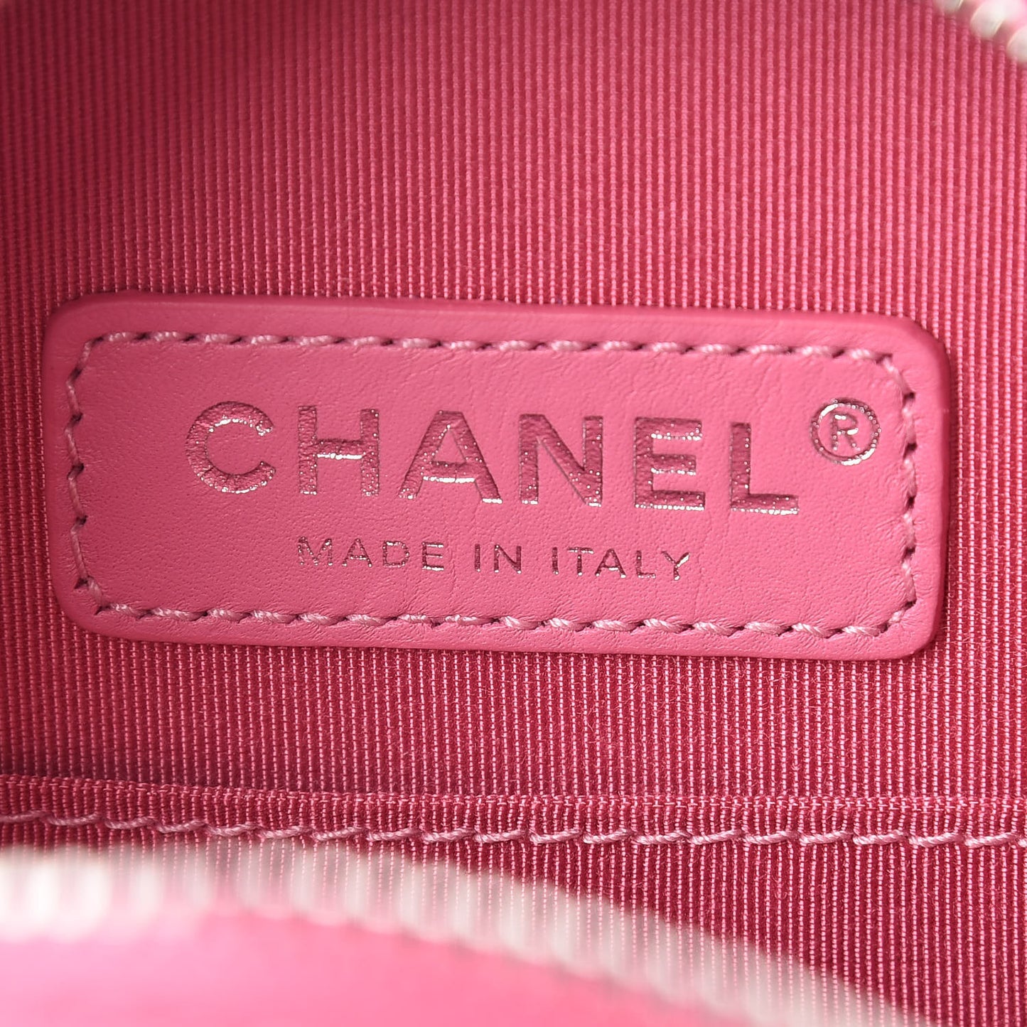 Patent Round As Earth Evening Bag Pink