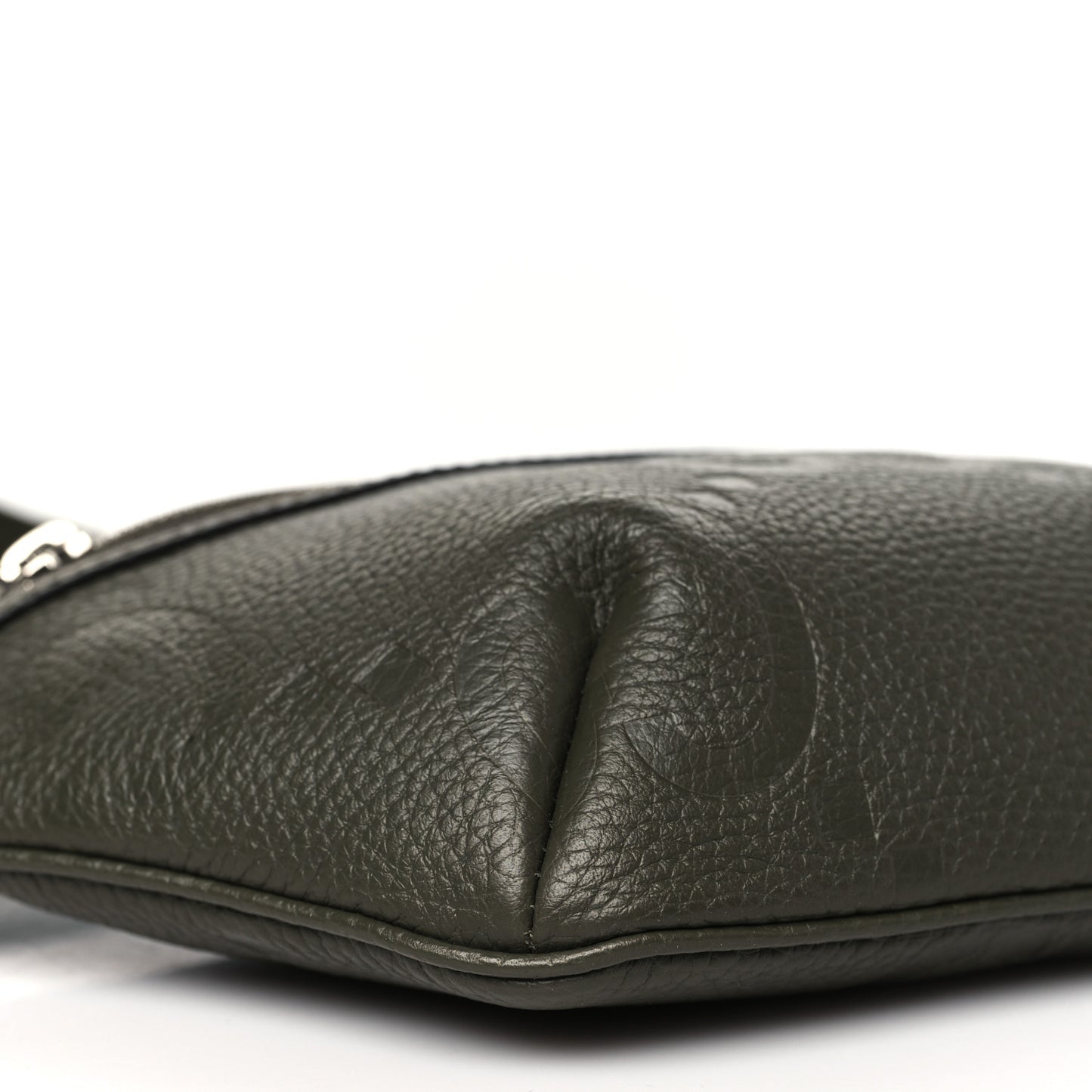 Piuma Calfskin Jumbo GG Embossed Small Belt Bag Dark Green