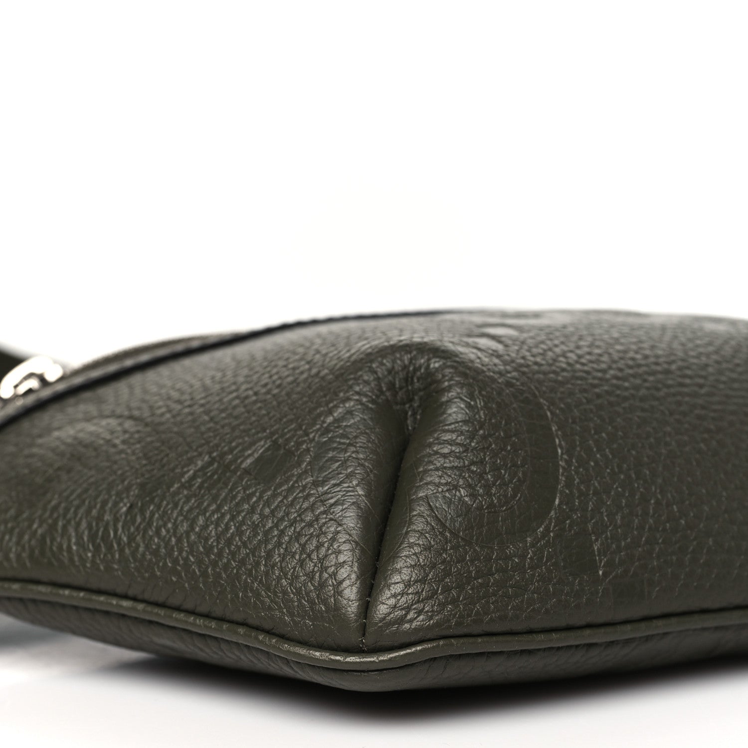 Gucci Piuma Calfskin Jumbo GG Embossed Small Belt Bag Dark Green 9 of 10