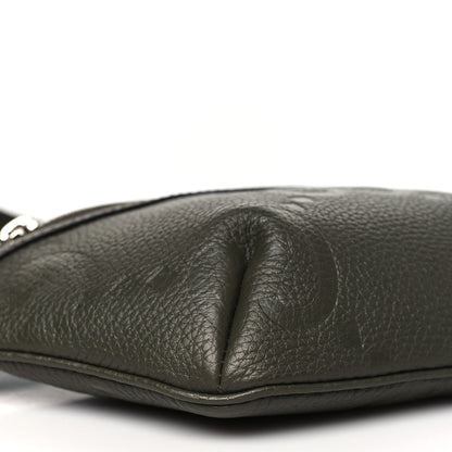 Gucci Piuma Calfskin Jumbo GG Embossed Small Belt Bag Dark Green 9 of 10