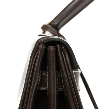 Hermes Box Kelly Retourne 35 Chocolate 15 of 17