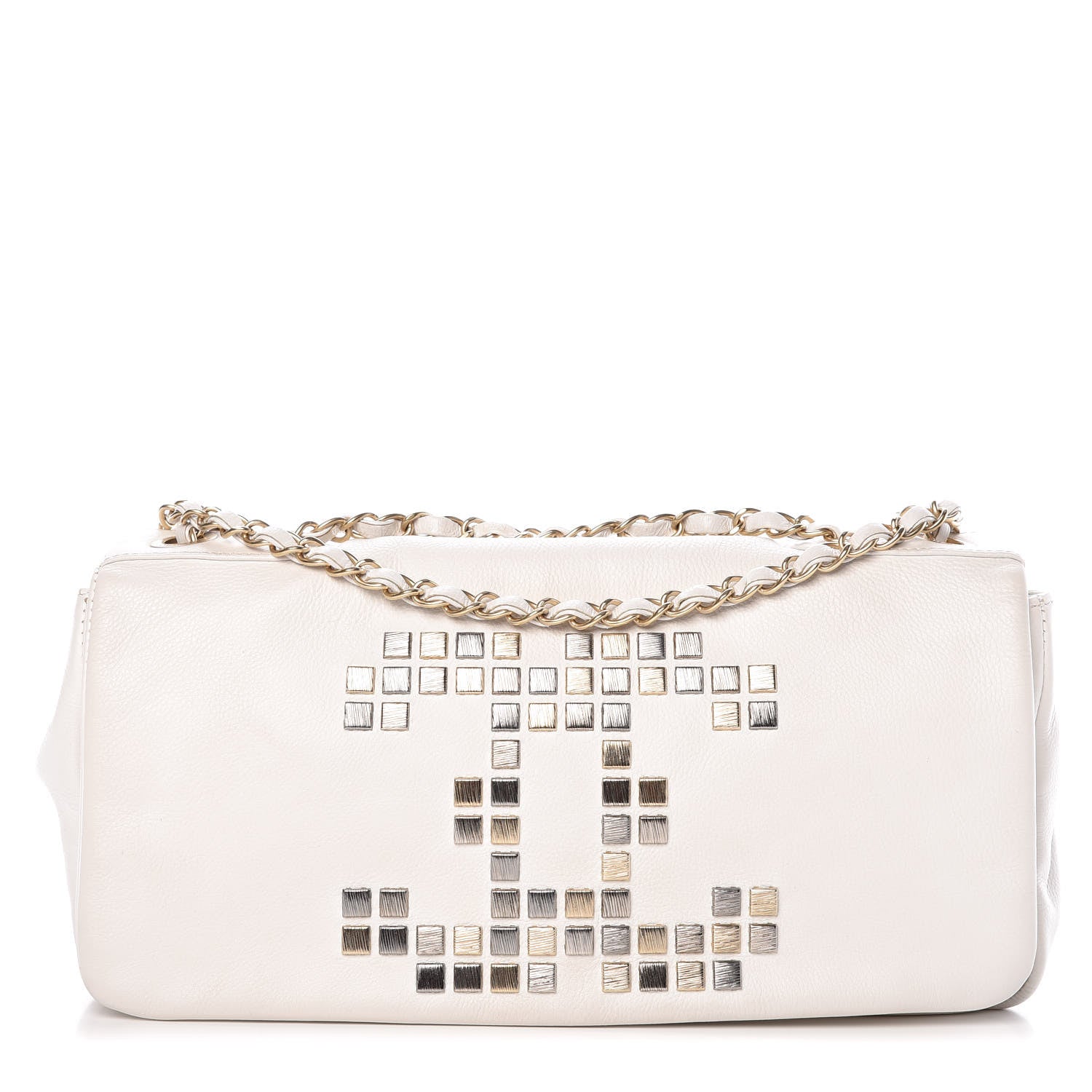Chanel Calfskin Metal Mosaic Flap White 1 of 17
