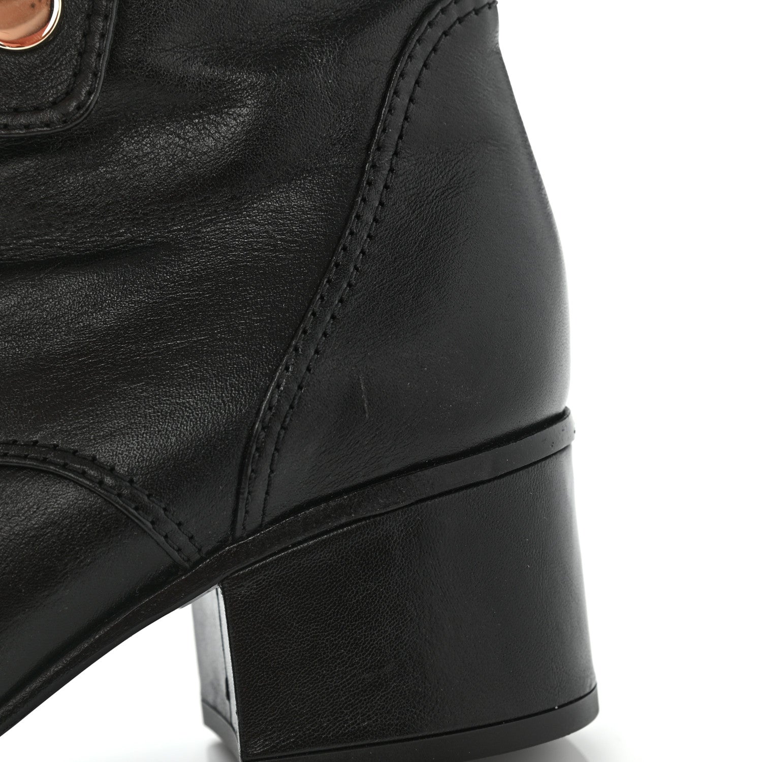 Chanel Calfskin Patent Cap Toe CC Lace Up Boots 40 Black 16 of 16
