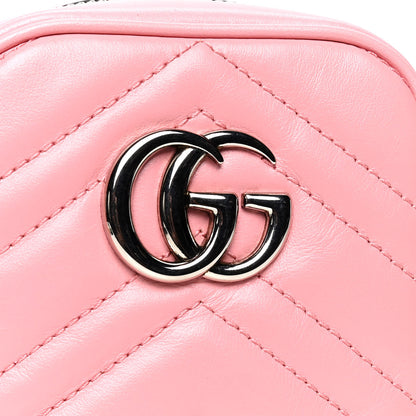 Gucci Calfskin Matelasse Mini GG Marmont Crossbody Bag Wild Rose 5 of 5