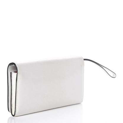 Christian Louboutin Calfskin Macaron Spiked Flap Wallet White 3 of 10