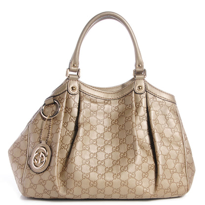 Gucci Guccissima Medium Sukey Tote Champagne 1 of 9