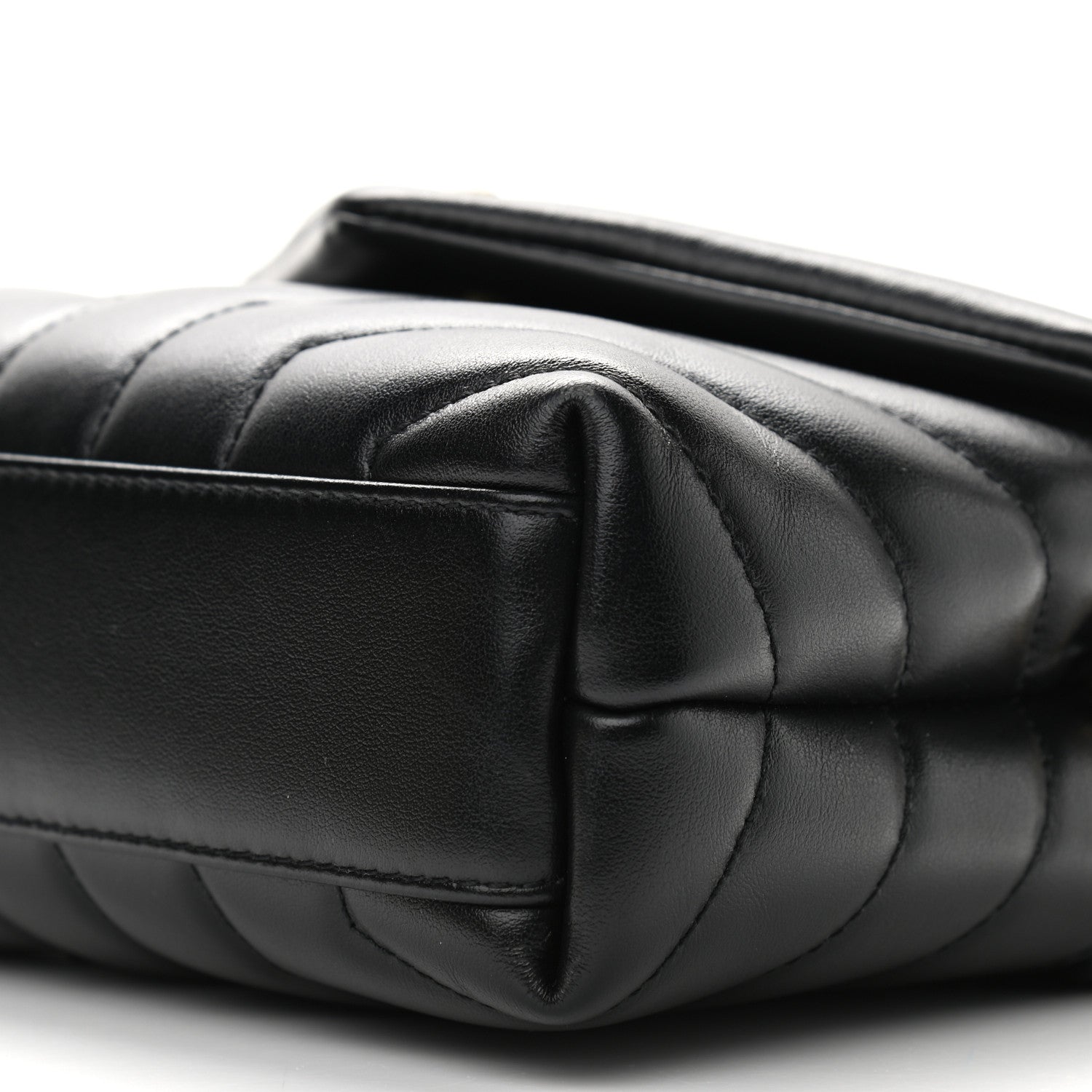 Saint Laurent Calfskin Y Quilted Monogram Toy Loulou Crossbody Bag Black 8 of 8