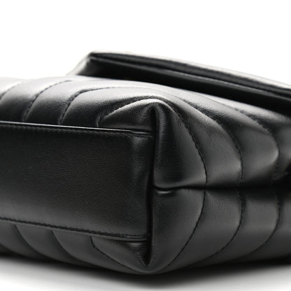 Saint Laurent Calfskin Y Quilted Monogram Toy Loulou Crossbody Bag Black 8 of 8