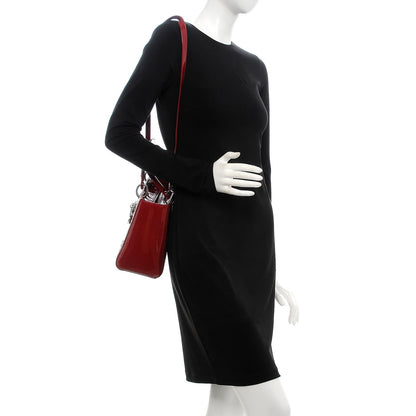Christian Dior Patent Cannage Medium Lady Dior Red 2 of 7